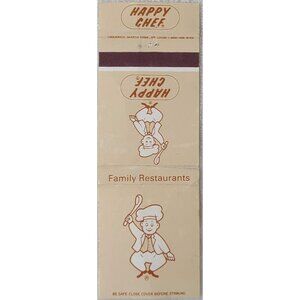 Matchbook Cover Happy chef Family Restaurants Mankato Minnesota MN
